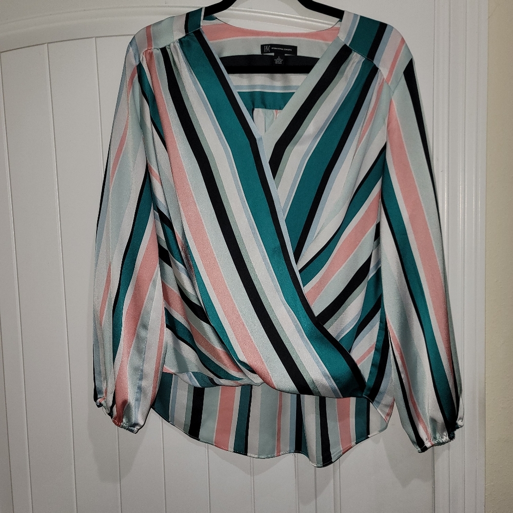 Women's INC Blouse Hi-Low Hem Blouse Large Gently Used